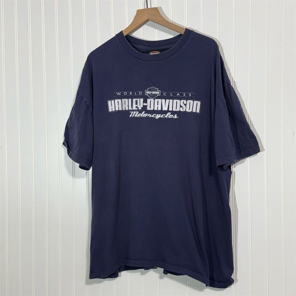 2008 Harley-Davidson Daytona Beach T-Shirt Size 3XL Navy World Class Motorcycles